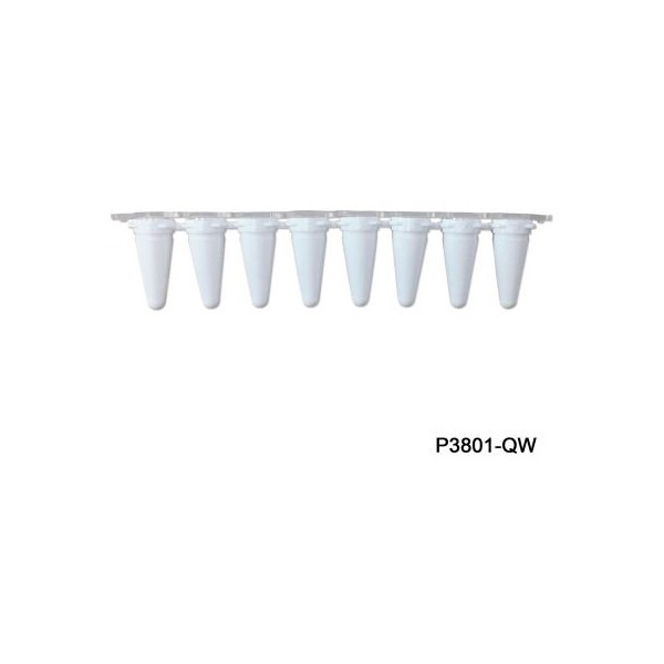 Mtc Bio MTC Bio PureAmp 8 Strip QPCR Tube with Separated Strip Cap, 0.1 ml, White, 120 Pack P3801-QW - main